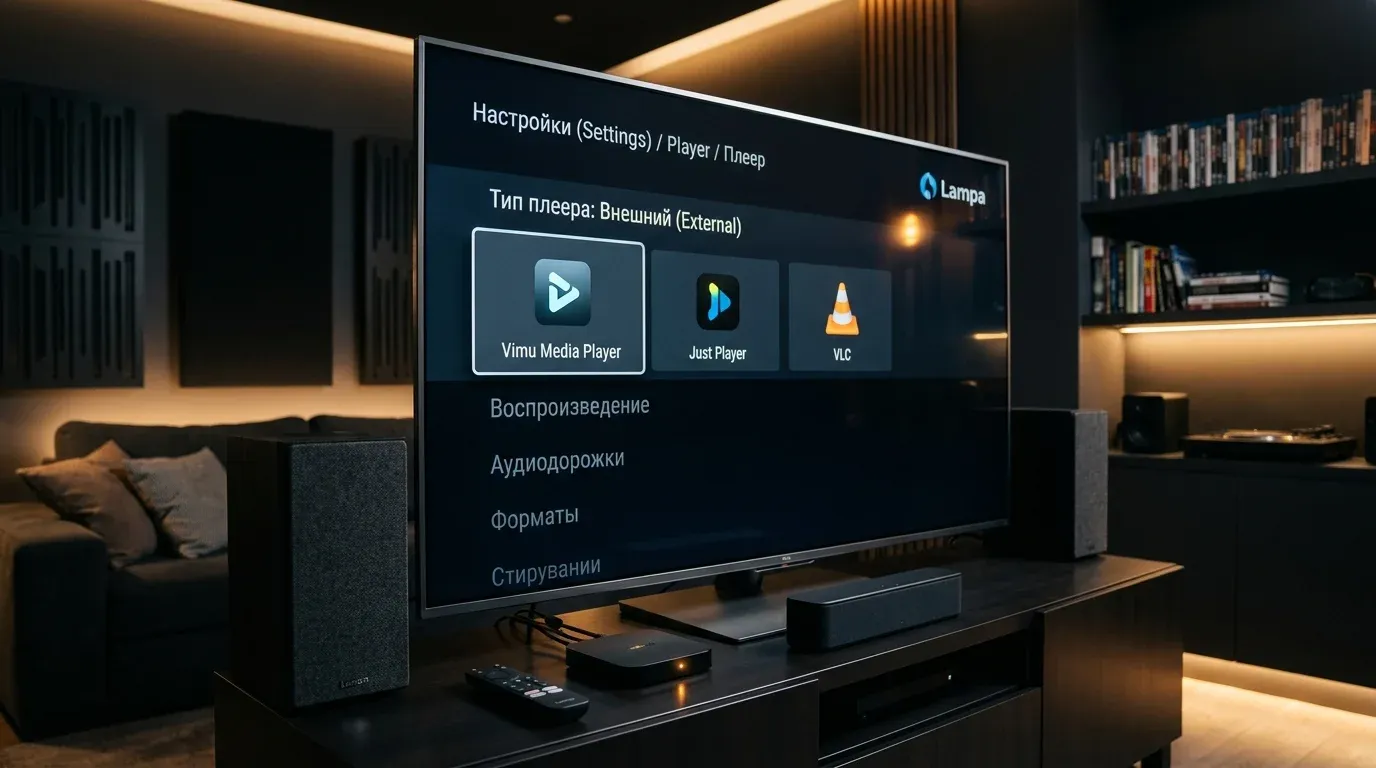 Настройка внешних плееров в Lampa: Vimu, Just Player и VLC