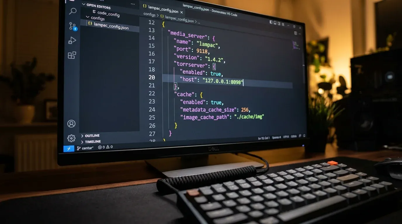 Конфигурация параметров модулей в файле lampac.json и структура каталогов Docker